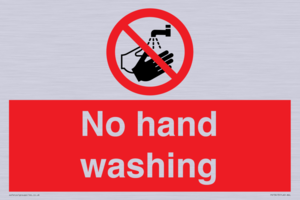 No hand washing